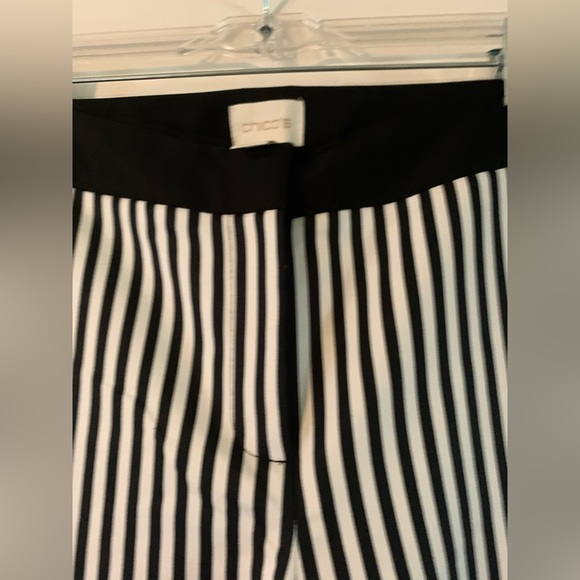Chico’s black and white striped pants - women’s size 1.5 - Picture 2 of 3
